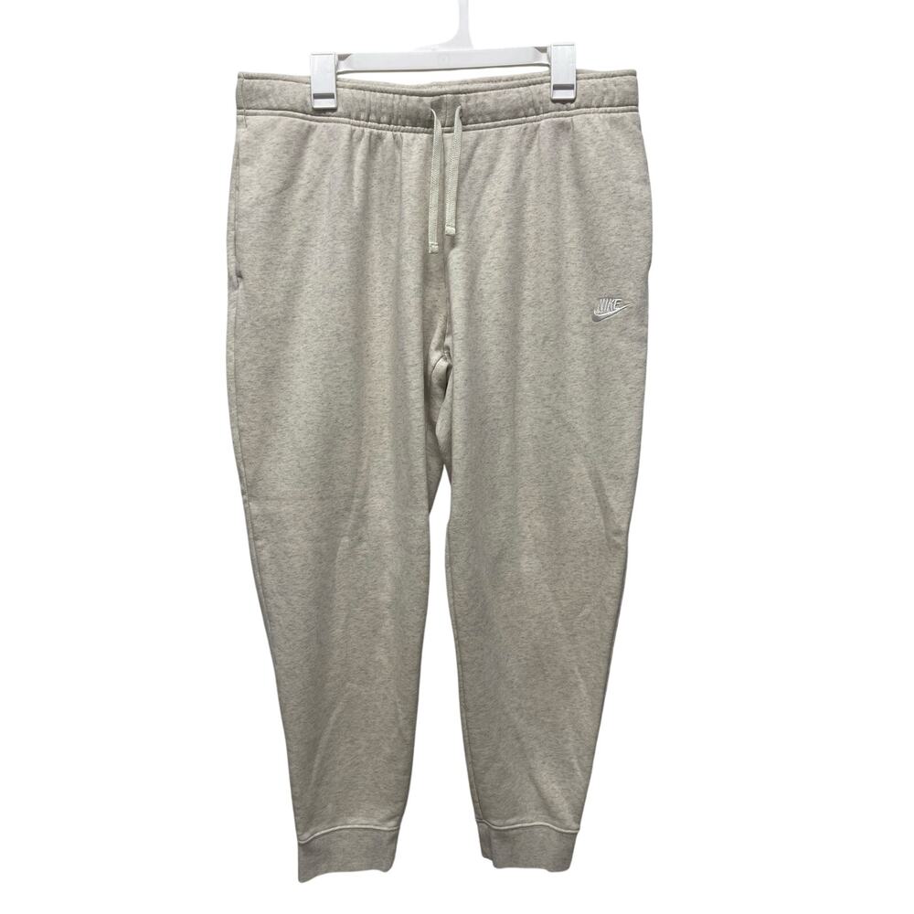 Nike Women's Essential Fleece Jogger Pants heathered cream size XL